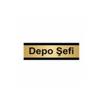 Özarslan Dizayn Depo Şefi 10x20 cm Altın Renk Metal Yönlendirme Levhası