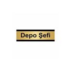 Özarslan Dizayn Depo Şefi 5x20 cm Altın Renk Metal Yönlendirme Levhası