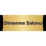 Özarslan Dizayn Dinlenme Salonu 10x20 cm Altın Renk Metal Yönlendirme Levhası