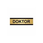 Özarslan Dizayn Doktor 10x20 cm Altın Renk Metal Yönlendirme Levhası