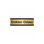 Özarslan Dizayn Doktor Odası 10x20 cm Altın Renk Metal Yönlendirme Levhası