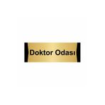 Özarslan Dizayn Doktor Odası 5x20 cm Altın Renk Metal Yönlendirme Levhası