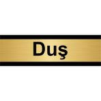 Özarslan Dizayn Duş 5 x 20 cm Metal Yönlendirme Levhası - Altın