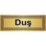 Özarslan Dizayn Duş 7x20 cm Altın Renk Metal Yönlendirme Levhası