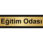 Özarslan Dizayn Eğitim Odası 10x20 cm Altın Renk Metal Yönlendirme Levhası