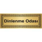 Özarslan Dizayn Eğitim Odası 7x20 cm Altın Renk Metal Yönlendirme Levhası