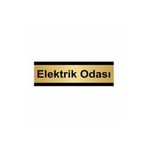 Özarslan Dizayn Elektrik Odası 10x20 cm Altın Renk Metal Yönlendirme Levhası