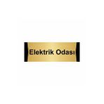 Özarslan Dizayn Elektrik Odası 5x20 cm Altın Renk Metal Yönlendirme Levhası