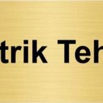 Özarslan Dizayn Elektrik Tehlikesi 5x20 cm Altın Renk Metal Yönlendirme Levhası