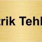 Özarslan Dizayn Elektrik Tehlikesi 7x20 cm Altın Renk Metal Yönlendirme Levhası