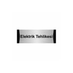Özarslan Dizayn Elektrik Tehlikesi 7x20 cm Gümüş Renk Metal Yönlendirme Levhası