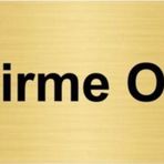Özarslan Dizayn Emzirme Odası 5x20 cm Altın Renk Metal Yönlendirme Levhası