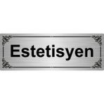 Özarslan Dizayn Esteisyen 7x20 cm Gümüş Renk Metal Yönlendirme Levhası