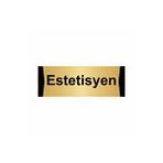 Özarslan Dizayn Estetisyen 5x20 cm Altın Renk Metal Yönlendirme Levhası