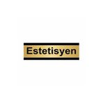 Özarslan Dizayn Estetisyen 7x20 cm Altın Renk Metal Yönlendirme Levhası