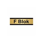 Özarslan Dizayn F Blok 5x20 cm Altın Renk Metal Yönlendirme Levhası