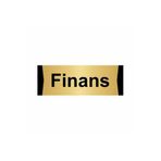 Özarslan Dizayn Finans 7x20 cm Altın Renk Metal Yönlendirme Levhası