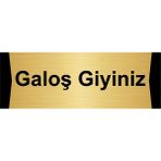 Özarslan Dizayn Galoş Giyiniz 10x20 cm Altın Renk Metal Yönlendirme Levhası