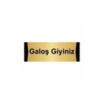 Özarslan Dizayn Galoş Giyiniz 5x20 cm Altın Renk Metal Yönlendirme Levhası