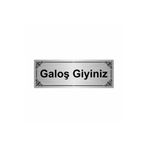 Özarslan Dizayn Galoş Giyiniz 7x20 cm Gümüş Renk Metal Yönlendirme Levhası