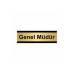 Özarslan Dizayn Genel Müdür 10x20 cm Altın Renk Metal Yönlendirme Levhası