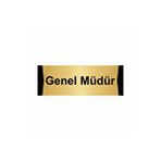Özarslan Dizayn Genel Müdür 5x20 cm Altın Renk Metal Yönlendirme Levhası