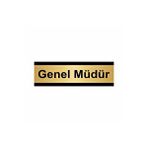 Özarslan Dizayn Genel Müdür 7x20 cm Altın Renk Metal Yönlendirme Levhası