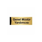 Özarslan Dizayn Genel Müdür Yardımcısı 10x20 cm Altın Renk Metal Yönlendirme Levhası