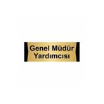 Özarslan Dizayn Genel Müdür Yardımcısı 5x20 cm Altın Renk Metal Yönlendirme Levhası