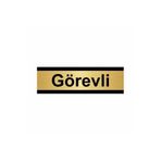 Özarslan Dizayn Görevli 5x20 cm Altın Renk Metal Yönlendirme Levhası