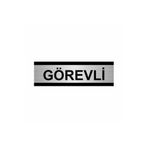 Özarslan Dizayn Görevli 7x20 cm Gümüş Renk Metal Yönlendirme Levhası