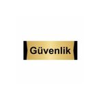 Özarslan Dizayn Güvenlik 10x20 cm Altın Renk Metal Yönlendirme Levhası