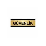 Özarslan Dizayn Güvenlik 7x20 cm Altın Renk Metal Yönlendirme Levhası
