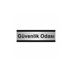 Özarslan Dizayn Güvenlik Odası 10x20 cm Gümüş Renk Metal Yönlendirme Levhası