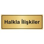 Özarslan Dizayn Halkla İlişkiler 5x20 cm Altın Renk Metal Yönlendirme Levhası
