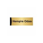 Özarslan Dizayn Hemşire Odası 10x20 cm Altın Renk Metal Yönlendirme Levhası