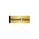 Özarslan Dizayn Hizmetli Odası 7x20 cm Altın Renk Metal Yönlendirme Levhası