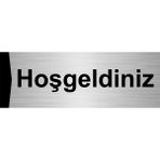 Özarslan Dizayn Hoşgeldiniz 10x20 cm Gümüş Renk Metal Yönlendirme Levhası