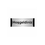 Özarslan Dizayn Hoşgeldiniz 7x20 cm Gümüş Renk Metal Yönlendirme Levhası