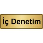 Özarslan Dizayn İç Denetim 10x20 cm Altın Renk Metal Yönlendirme Levhası