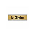 Özarslan Dizayn İç Giyim 10x20 cm Altın Renk Metal Yönlendirme Levhası