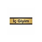 Özarslan Dizayn İç Giyim 5x20 cm Altın Renk Metal Yönlendirme Levhası