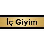 Özarslan Dizayn İç Giyim 7x20 cm Altın Renk Metal Yönlendirme Levhası