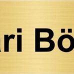 Özarslan Dizayn İdari Bölüm 5x20 cm Altın Renk Metal Yönlendirme Levhası