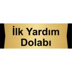 Özarslan Dizayn İlk Yardım Dolabı 10x20 cm Altın Renk Metal Yönlendirme Levhası