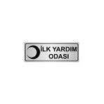 Özarslan Dizayn İlk Yardım Odası 7x20 cm Gümüş Renk Metal Yönlendirme Levhası