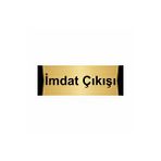 Özarslan Dizayn İmdat Çıkışı 7x20 cm Altın Renk Metal Yönlendirme Levhası