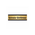 Özarslan Dizayn İzinsiz Girilmez 7x20 cm Altın Renk Metal Yönlendirme Levhası