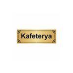 Özarslan Dizayn Kafeterya 7x20 cm Altın Renk Metal Yönlendirme Levhası