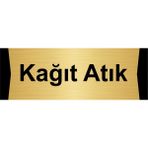 Özarslan Dizayn Kağıt Atık 10x20 cm Altın Renk Metal Yönlendirme Levhası